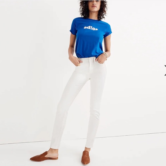 EUC Madewell 9" High-Rise Skinny Jeans in Pure White, size 26 - Picture 1 of 14